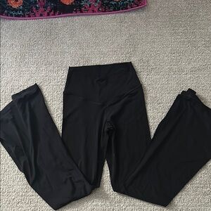 Black crossover aerie flare leggings